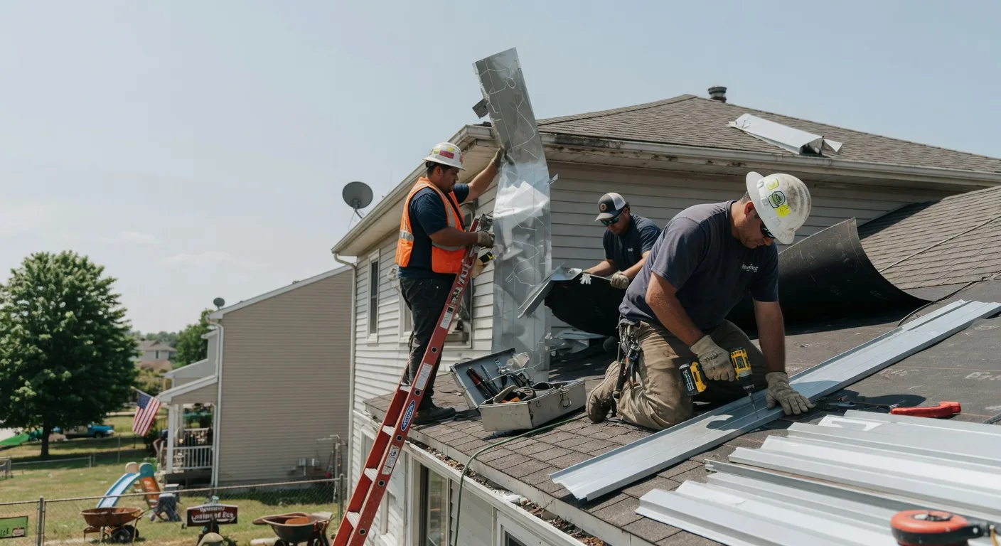 Storm Damage Metal Roof Repair in Stratford, OK